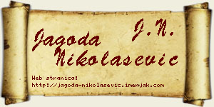 Jagoda Nikolašević vizit kartica
